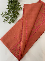 Cutwork semi tussar saree MSTS361