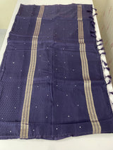 Crepe chiffon saree MSH216 DarkBlue