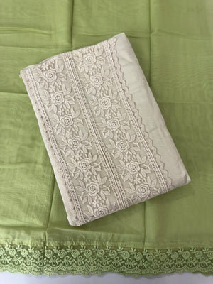 Unstitched Malai Chanderi Salwar Set - MUS104
