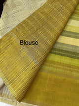 Multi color Semi soft silk saree with borders MSS590