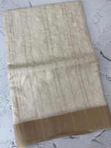 Blended tussar saree with embriodery - MS7399 Cream
