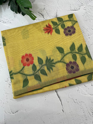 Jamdani silk Cotton Saree with thread work  MSJ787
