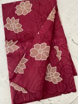Blended tussar saree with applique borders MTSS459