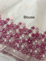Soft Organza saree with embroidery borders - MCW895