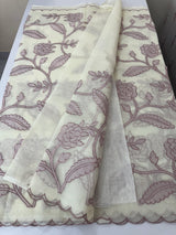 Moonga checks saree with Applique work  MSK765