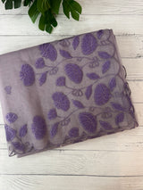 Viscose Organza saree with applique work-MSH103 Mauve