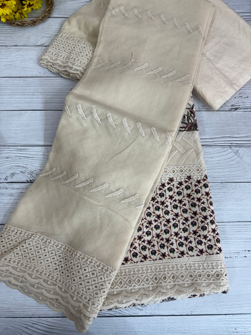 Pure cotton unstitched salwar set - 3