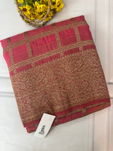 Semi banarasi Khaddi Georgette saree - MS1498- BrightPeach