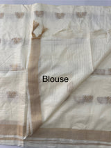 Soft blended tussar saree  MKT121 (9) - Offwhite