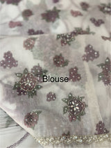 Handworked chiffon Organza saree MCS4534