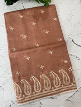 Silky kota saree with embriodery MS2564- DuskyPeach