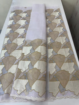 Jute Linen saree with zari & thread work MSH206 Lavender