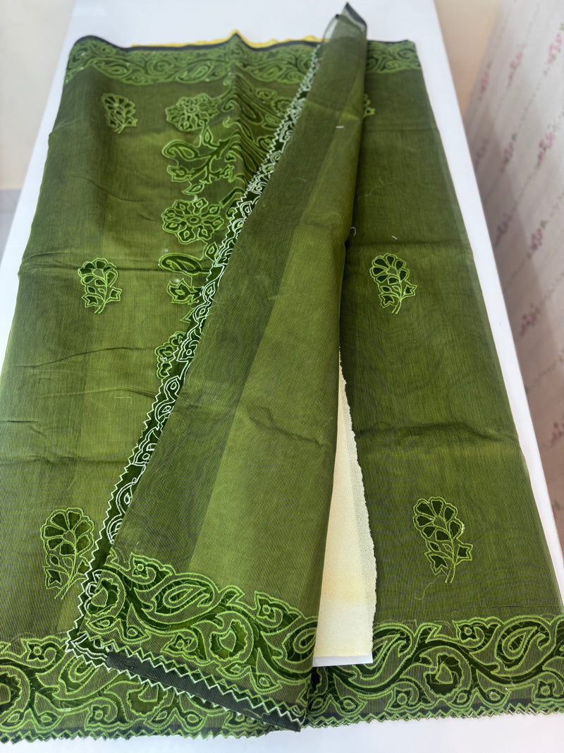 Kota Supernet saree with applique work MSH102