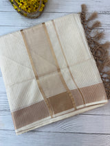 Kerala cotton saree - Rosegold