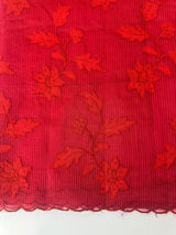 Kota silk cotton saree with applique work MS81788 - Red