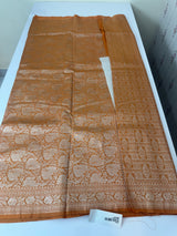 Banarasi semi katan saree in silver zari- MS14667