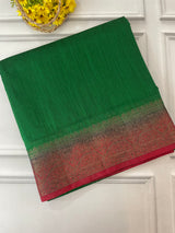 Jute silk sarees with contrast pallu & blouse MJL324