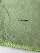 Soft kota checks saree with embroidery - MS7695 DustyGreen