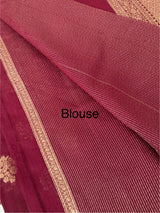 Semi banarasi saree with zari buttas - MBS6754