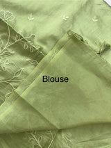 Tussar finish soft silk saree with thread embroidery MTS569