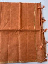 Tussar mix Semi silk saree with small zari weaving MSS8925