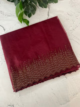 Semi Organza saree with embroidery borders - MSH296