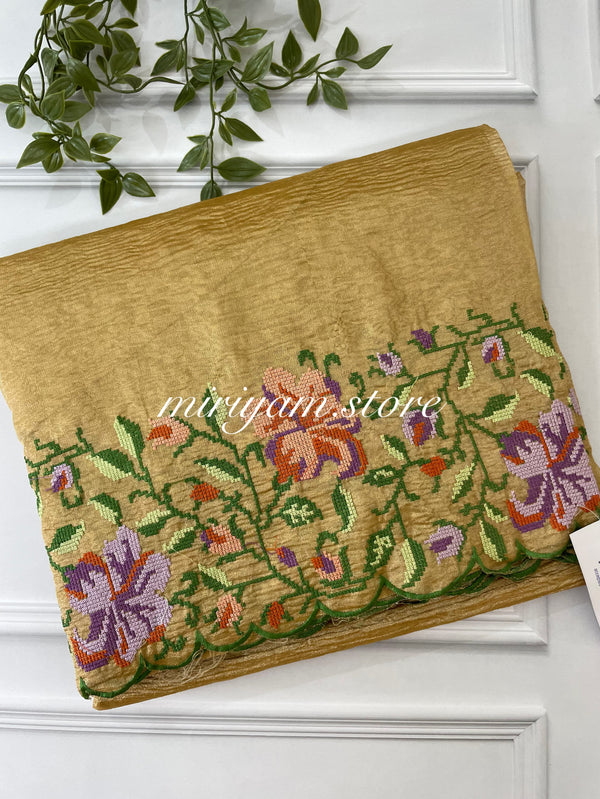 Banarasi crush tissue saree MCTS451