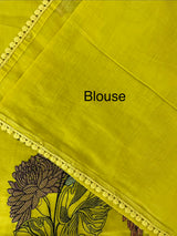 Malai chanderi saree with thread work MSM4567