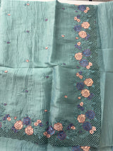 Crush Organza cutwork & embroidery saree MS7544