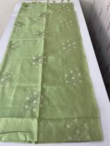 Butter silk saree with embroidery MTS569
