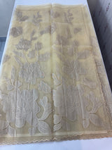 Organza saree with tissue applique work MS5081- Beige