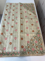 Soft kota silk saree with embroidery MSS678- Beige