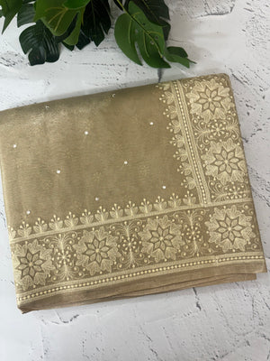 Tissue silk saree with Chikankari embroidery MTTS97(2)