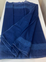 Kota saree with crochet work and lace border MCJ879 DarkBlue