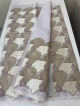 Jute Linen saree with thread work MSH206 Lavender