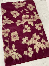 Semi organza saree with tissue applqiue work - MSH931