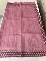 Blended tussar saree with cutwork - MSHK679 OnionPink