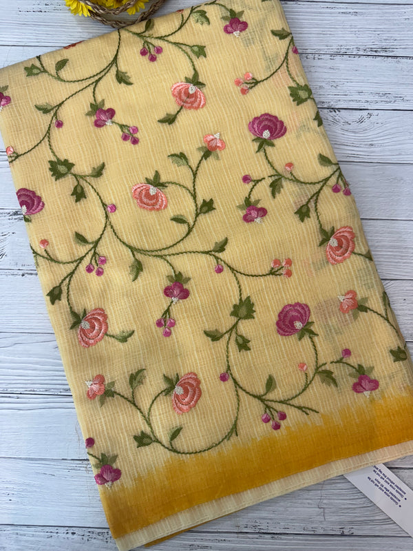 Soft kota silk saree with embriodery MS14809
