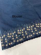 Organza saree with embroidery borders - MSH907