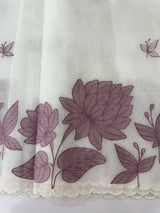 Tissue mix soft silk saree with applique work MTSS5432