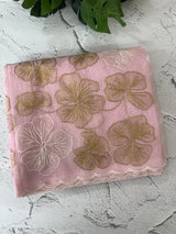 Jute linen saree with zari & thread work MSH204