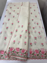 Mul chanderi embriodery saree with scalloped borders MSH176 (3)