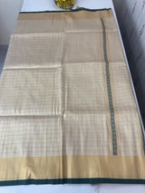 Tissue mix Soft silk saree with checks zari weaving MS8146
