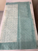 Ombre Kota Supernet saree with cross  embroidery MS1445