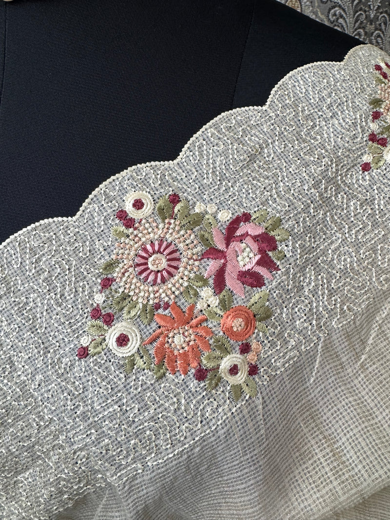 Soft kota silk saree with embroidery MSS678