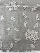 Soft kota silk saree with applique work MS15017- Grey