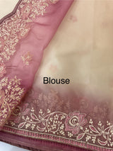Soft Organza saree with embroidery borders MCW638