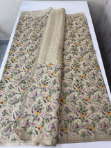 Tissue blended tussar Silk saree with embroidery MST114