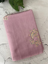 Tussar finish soft silk saree with thread embroidery MTS568 OnionPink