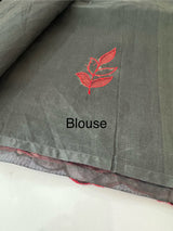 NetKota Applique work saree  MSH110- Black & Red